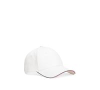 Baseball Cap TOMMY HILFIGER "TH CORPORATE COTTON 6 PANEL CAP", Herren, weiß (optic weiß), Twill, Baumwolle, unifarben, Basic, Caps, mit dezentem Logo-Pin über dem Schild (21504756-0) optic weiß