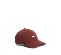Baseball Cap TOMMY JEANS "TJM HERITAGE CORE CAP", Herren, schwarz velvety braun, Web, Baumwolle, Caps, UNISEX Klemmverschluss, große Logostickerei (14560139-0) schwarz velvety braun