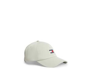 Baseball Cap TOMMY JEANS "TJW HERITAGE CORE 5 PANEL CAP", Herren, misty sage, Web, Baumwolle, Caps, Logoprägung, Klemmverschluss UNISEX (51787459-0) misty sage