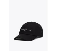 Baseball Cap TOMMY JEANS "TJW LINEAR LOGO 6 PANEL CAP", Damen, schwarz, Web, Baumwolle, unifarben, Caps Baseball Cap, mit Logostickerei UNISEX (75940646-0)