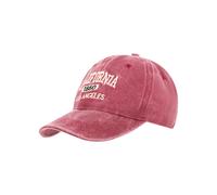 Baseball Cap ZWILLINGSHERZ "California", Damen, bordeaux, Obermaterial: 100% Baumwolle, Caps, Vintage Look, Statement Stickerei (24804115-0) bordeaux