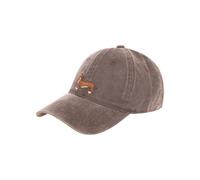 Baseball Cap ZWILLINGSHERZ "Dackel", Damen, braun, Obermaterial: 100% Baumwolle, Caps Baseball Cap, Dackelmotiv gestickt, moderner Vintage Look (30431841-0)