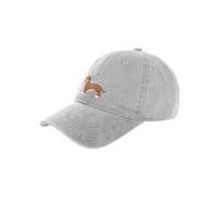 Baseball Cap ZWILLINGSHERZ "Dackel", Herren, grau, Obermaterial: 100% Baumwolle, Caps, Dackelmotiv gestickt, moderner Vintage Look (61843453-0) grau