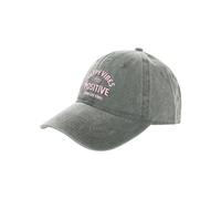 Baseball Cap ZWILLINGSHERZ "Happy Vibes", Damen, grün, Obermaterial: 100% Baumwolle, Caps, modernen Vintage-Look, Stickerei (54612658-0) grün