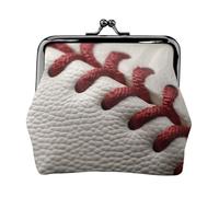 Baseball Lace Close Up Münzbörse für Damen und Herren, kleine Geldbörse aus PU-Leder, modische Münzgeldbörse mit Kussschloss, Vintage-Münztasche für Alltag, Autos, Reisen, Party