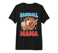 Baseball Mama Eiskaffee im Retro-Stil Premium T-Shirt