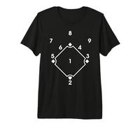 Baseball Softball Scorekarte Scorekeeper Positionsnummern Premium T-Shirt