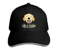 Baseballkappe Das Leben Ist Golden Golden Retriever Sandwich-Kappe Mode Cap Mit Schirm Hip Hop Sonnenmütze, Für Mädchen, Väter, Sport