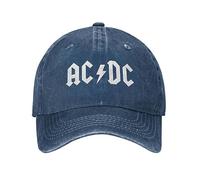Baseballkappe Hiphop Sonnenhut Heavy Metal AC DC Baseballkappe Retro Distressed Denim Washed Rockmusik Snapback Hut Männer Frauen Outdoor-Aktivitäten Hüte Kappe Geburtstagsgeschenke für Frauen Männer