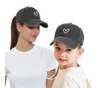 Baseballkappe Kinder Erwachsene Mädchen Jungen Snapback Vintage Verstellbarer Trucker Cap Baumwolle Visor Mama Me Basecap Sonnenhut (DE/NL/SE/PL, Alphanumerisch, Einheitsgröße, M - Damen, Grau)