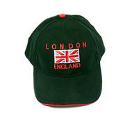 Baseballkappe - Union Jack Stickerei mit London England - Schwarz London Souvenir - 1452 Gr. Einheitsgröße, Schwarz