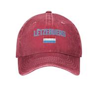 Baseballkappen Mit Der Flagge Luxemburgs - Modische Jeansmütze, Verstellbare Vintage-Dad-Mütze, Trucker-Mütze Aus Baumwolle, Weiche Unisex-Casquette-Kappe, Verwaschener Distressed-Hut, Hip-Hop-