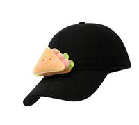 Baseballmütze Mit Cartoon Hamburger Stickerei Maschinenwaschbar Bequem Aus Baumwolle Für Erwachsene Und Kinder Für Den Täglichen Gebrauch Kreative Kopfbedeckung Mit Food Thema