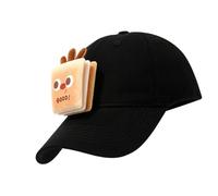 Baseballmütze Mit Cartoon Hamburger Stickerei Maschinenwaschbar Bequem Aus Baumwolle Für Erwachsene Und Kinder Für Den Täglichen Gebrauch Kreative Kopfbedeckung Mit Food Thema