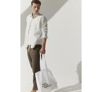 BASEFIELD - He.-Freizeithemd 1/1 white-moss green - Gr. - XXL