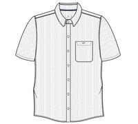 BASEFIELD - He.-Freizeithemd 1/2 Arm white-azure - Gr. - S