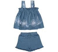 BASEFIELD - Md.-Set Top+Shorts dusty blue - Gr. - 110