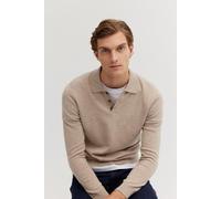 BASEFIELD - NOS Polo Pullover beige mel. - Gr. - XL