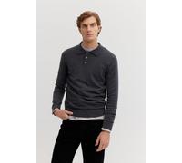 BASEFIELD - NOS Polo Pullover graphite mel. - Gr. - S