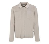 Basefield - NOS Polo Zip Cardigan smoked taupe - Gr. - L