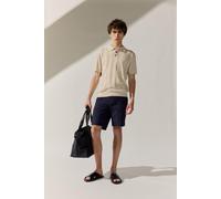 Basefield - Polo Strick Shirt 1/2 Arm natural linen - Gr. - L