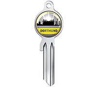 BASI Fanschlüssel Schlüsselrohling Schlüsselanhänger Fanartikel Schlüsseldienst City-Key Skyline Dortmund