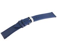 Basic 8000053-160 Echtleder Armband in dunkelblau glatt flach Stegbreite 16 mm