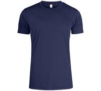 Clique T-Shirt für Herren Basic Active-T - Mikrofaser, Slim-Fit, Schweißband, Seitennähte - Blau M