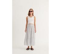 Basic Apparel Langer Rock ADA aus Bio-Baumwolle blau (gestreift) L