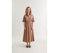 Basic Apparel Langer Rock SILJE aus Bio-Baumwolle braun-portabella M