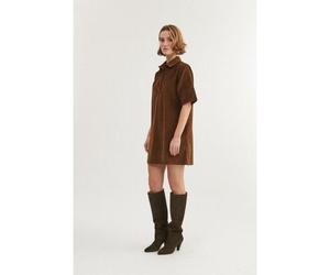 Basic Apparel Polo Cord-Kleid ISA aus Bio-Baumwolle GOTS braun (desert palm) M