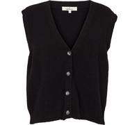 Basic Apparel Pullunder geknöpft - Lise Vest - aus recycelter Wolle Schwarz (Black) XS