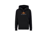 Alpha Industries Basic Rubber Hoodie, schwarz, Größe S