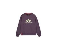 Sweater ALPHA INDUSTRIES "Alpha Industries Men - Sweatshirts Basic Sweater" Gr. M, lila (plum) Herren Sweatshirts (16048638-M) plum
