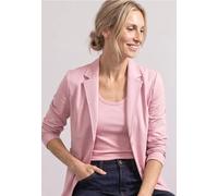 Kurzblazer STREET ONE, Damen, Gr. 34, vintage blush meliert, Web, Obermaterial: 93% Baumwolle, 7% Elasthan. Futter: 100% Polyester, unifarben, regular fit normal, V-Ausschnitt, abgesteppt, Blazer Kurz