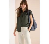 Hemdbluse CECIL, Damen, Gr. L (42), khaki, Stoff, 100% Viskose, unifarben, klassisch normal, V-Ausschnitt, Bündchen, Blusen Hemdbluse, im Basic-Style (61498923-L) khaki