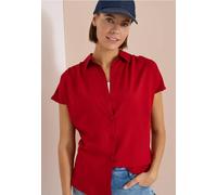 Hemdbluse CECIL, Damen, Gr. M (40), rot (tamarillo rot), Stoff, 100% Viskose, unifarben, klassisch normal, V-Ausschnitt, Bündchen, Blusen Hemdbluse, im Basic-Style (25699944-M) tamarillo rot