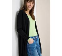 Cecil Damen Basic Cardigan in langer Passform in Schwarz, Gr: S