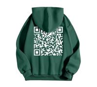 Basic Hoodie Herren, Funny Fu Qr Code Fuck-You Hoodie Herren Damen - Lustig Sweatshirt Mit Kapuze Humorous Hidden Message Shirt Funky Trend Y2K Hoodies Teenager Mädchen Qr Code Pullover Weihnachts Ges