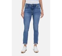 Slim-fit-Jeans BETTY BARCLAY "Betty Barclay Damen Basic-Jeans mit Waschung", Damen, Gr. 34, Normalgrößen, blau, Obermaterial: 56% Baumwolle, 30% Viskose, 12% Polyester, 2% Elasthan., Basic, slim fit,