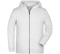 Basic Kinder Hoody mit Reißverschluss | white 146/152