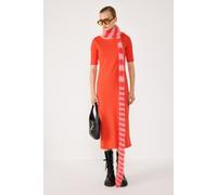 Basic-Kleid mit halblangen Ärmeln und Schlitz L