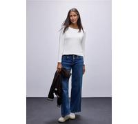 Street One Frauen Basic Langarmshirt in Weiß, Gr: 44