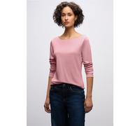 Street One Langarmshirt Style Lanea Damen Gr. 42 powder pink 50/50 Baumwolle/Modal U-Boot-Ausschnitt