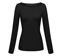 Basic Langarmshirt Damen Durchsichtige- Enge Oberteile Damen Seamless Arm Shaper Top,Mesh Pullover Damen Sexy Bluse Tunika Tops Unterhemd Stretch Slim Fit Solide Rundhals Tee Shirts für Frauen