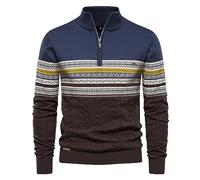 Basic Männer Pullover - Herren Pullover Casual Top Oversize Cartoon Pulli Schlichtes Feinstrick Pullover Saum und Bündchen Einfarbig Oversize Winter Sport Arbeitspullover