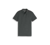 Poloshirt TOM TAILOR, Herren, Gr. L, grau (schwarzest olive), Single Jersey, Obermaterial: 60% Baumwolle, 40% Polyester, unifarben, regular fit hüftbedeckend, Rundhals, abgesteppte Kante, Shirts, Polo