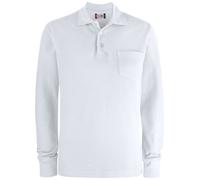 Basic Polo Pocket L/S - White / L
