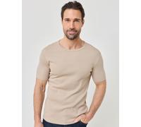 Basic Ripp-Shirt, Rundhals, sand, Größe XXL, Jeans Fritz