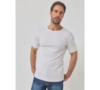 Basic Ripp-Shirt, Rundhals, weiß, Größe XXL, Jeans Fritz
